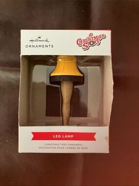 Hallmark Leg Lamp Ornament - Yellow and Black  From a Christmas story